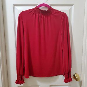 Adrianna Papell mock neck blouse (size small)
